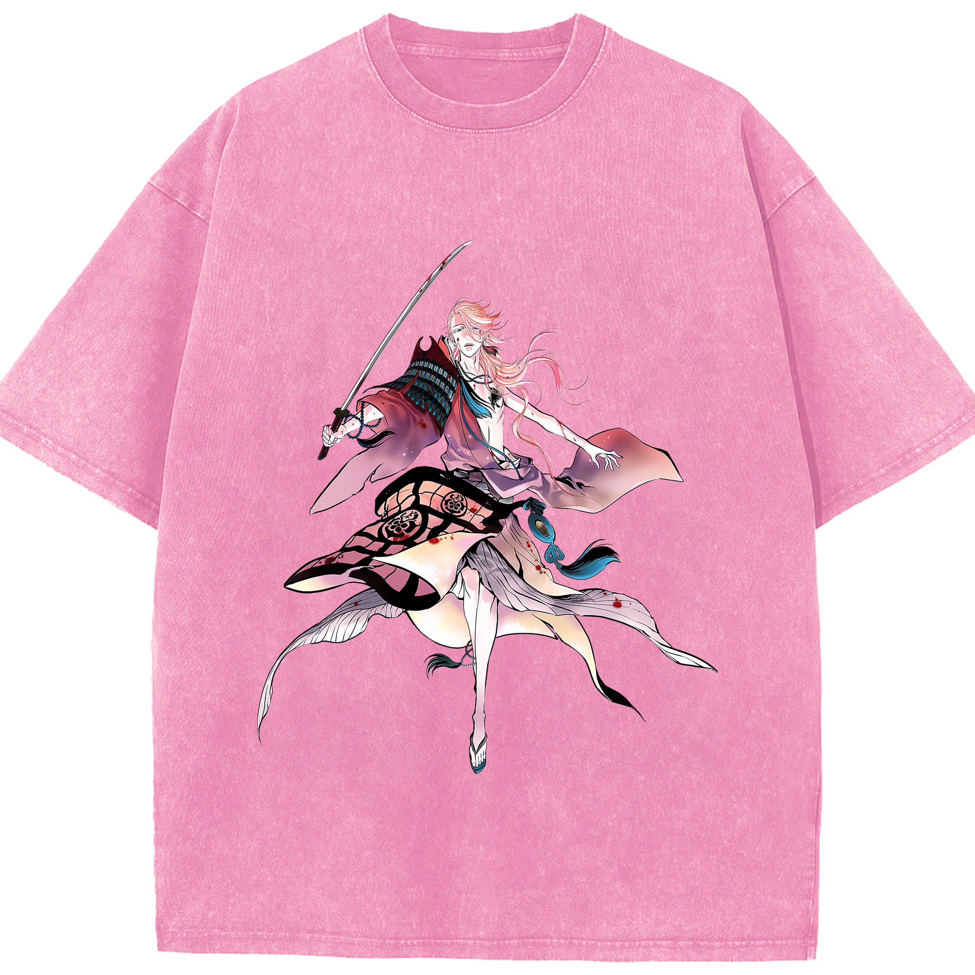（画像用） 刀剣乱舞 Touken Ranbu 綿100% ヴィンテージ風 半袖Tシャツ（フロントプリント）